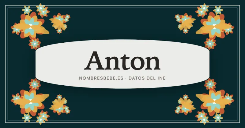 Anton, en una estampa ornamental de nombresbebe.es