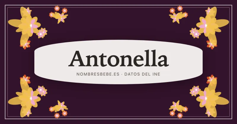 Antonella, en una estampa ornamental de nombresbebe.es