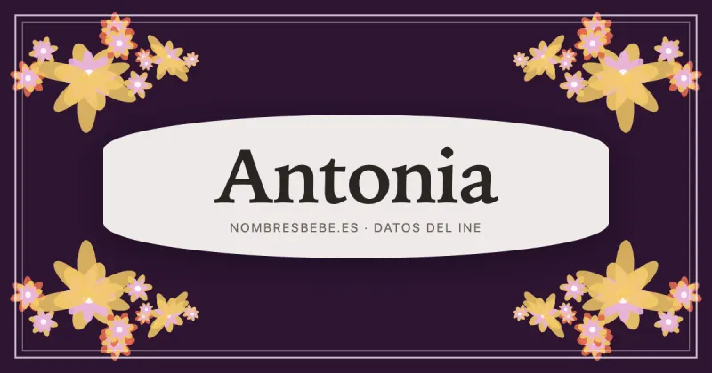 Antonia, en una estampa ornamental de nombresbebe.es
