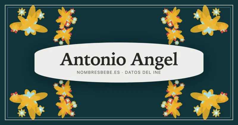 Antonio Angel, en una estampa ornamental de nombresbebe.es