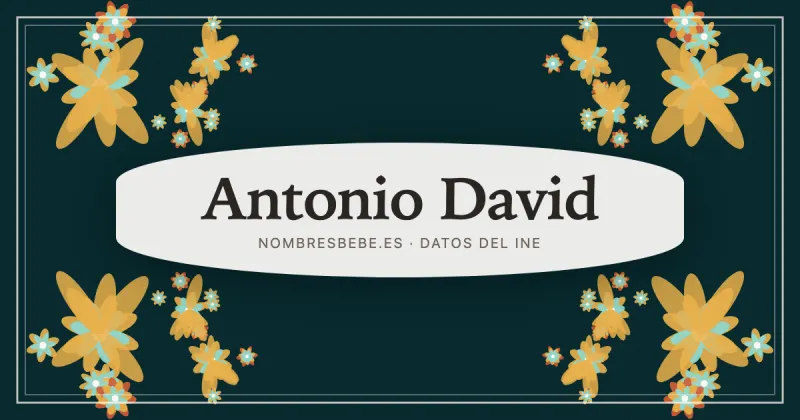 Antonio David, en una estampa ornamental de nombresbebe.es