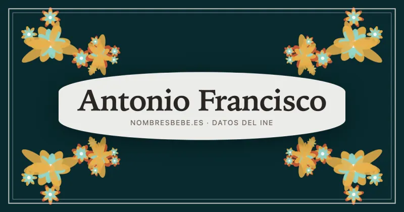 Antonio Francisco, en una estampa ornamental de nombresbebe.es