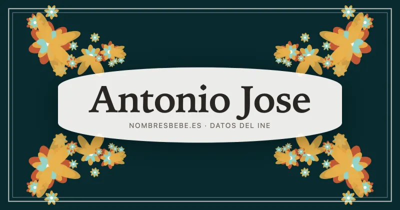 Antonio Jose, en una estampa ornamental de nombresbebe.es