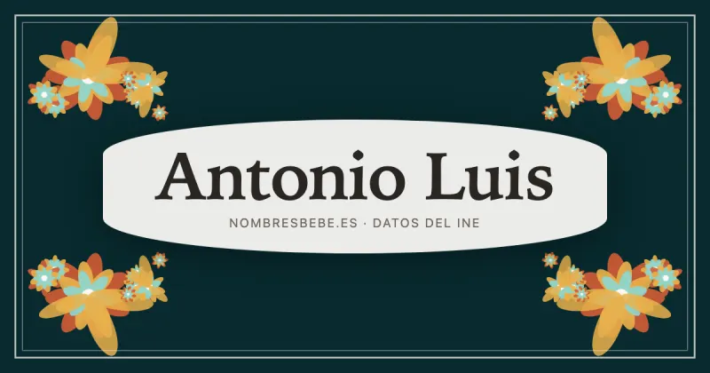 Antonio Luis, en una estampa ornamental de nombresbebe.es