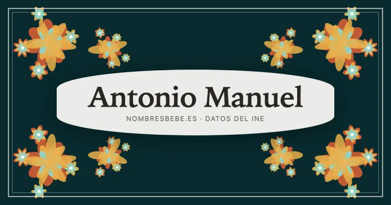 Antonio Manuel, en una estampa ornamental de nombresbebe.es