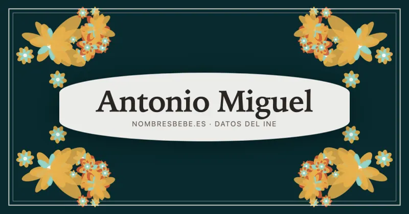 Antonio Miguel, en una estampa ornamental de nombresbebe.es
