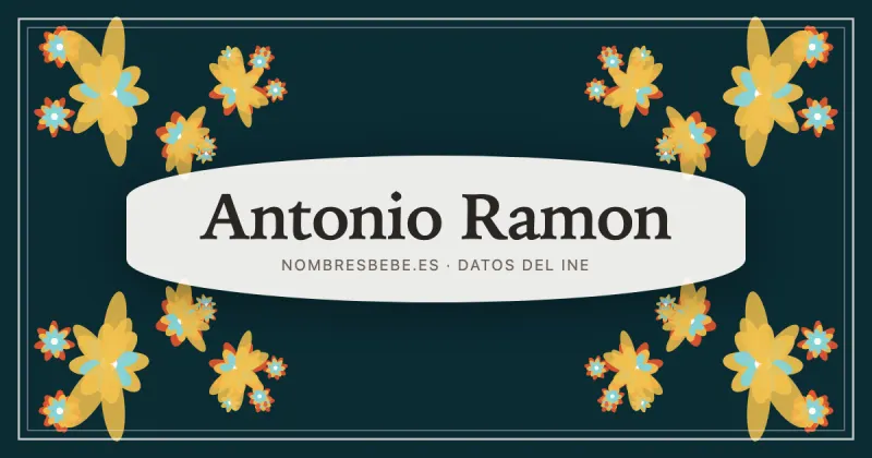 Antonio Ramon, en una estampa ornamental de nombresbebe.es