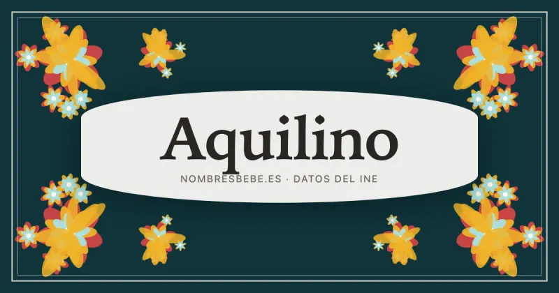 Aquilino, en una estampa ornamental de nombresbebe.es