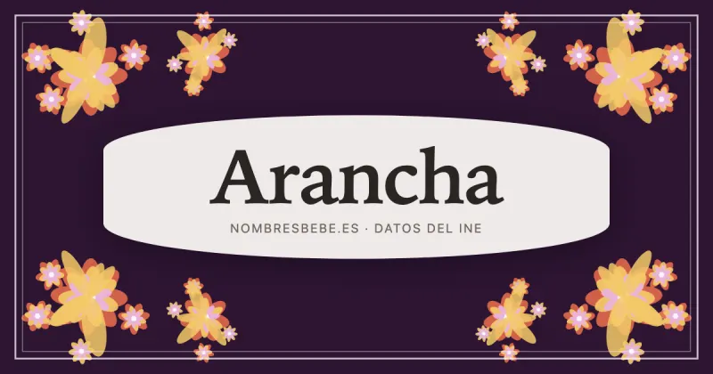 Arancha, en una estampa ornamental de nombresbebe.es