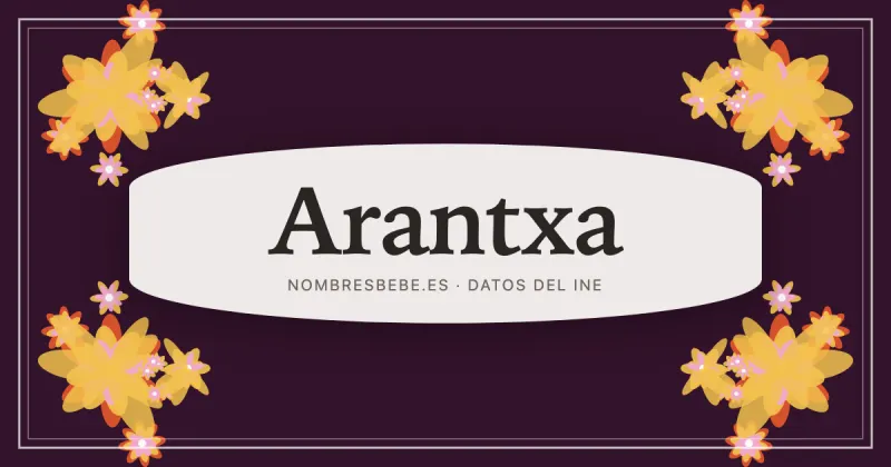 Arantxa, en una estampa ornamental de nombresbebe.es