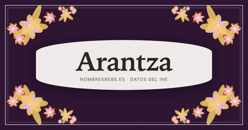 Arantza, en una estampa ornamental de nombresbebe.es