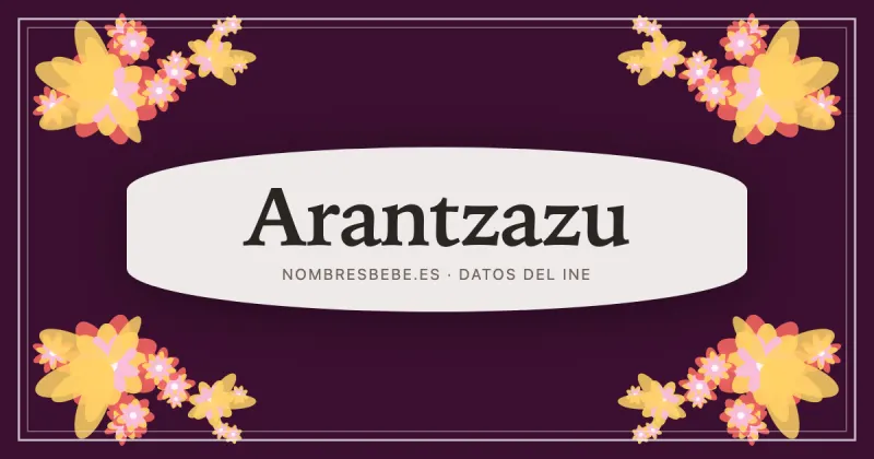 Arantzazu, en una estampa ornamental de nombresbebe.es