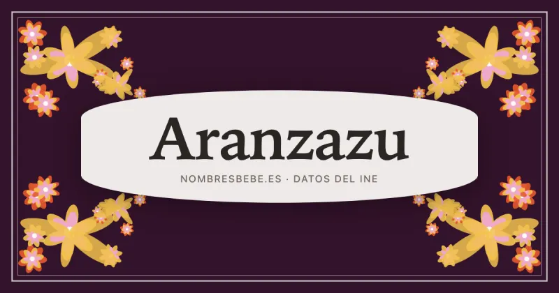 Aranzazu, en una estampa ornamental de nombresbebe.es