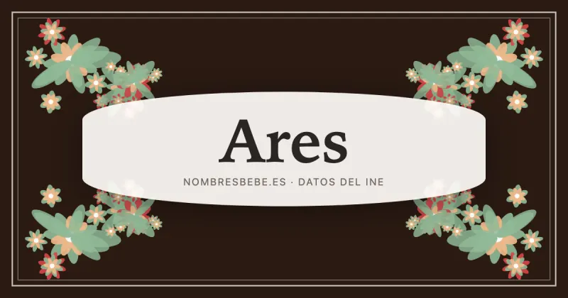 Ares, en una estampa ornamental de nombresbebe.es
