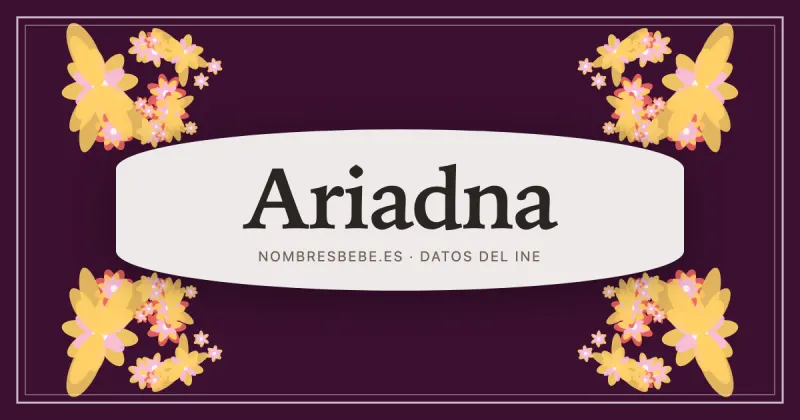 Ariadna, en una estampa ornamental de nombresbebe.es
