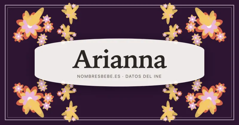 Arianna, en una estampa ornamental de nombresbebe.es