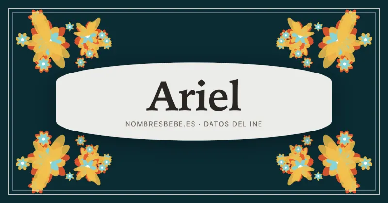 Ariel, en una estampa ornamental de nombresbebe.es