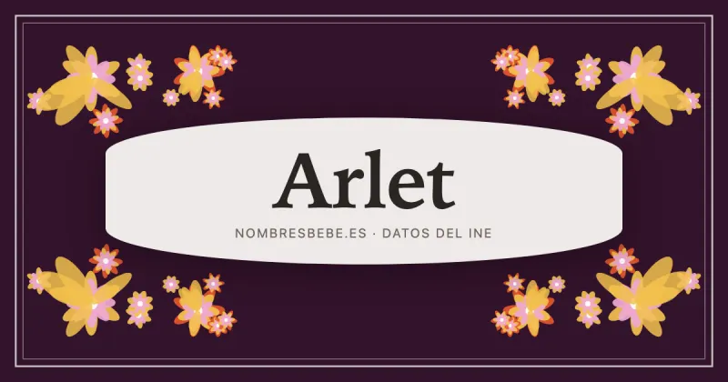 Arlet, en una estampa ornamental de nombresbebe.es