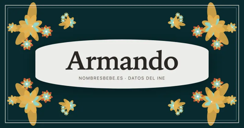Armando, en una estampa ornamental de nombresbebe.es