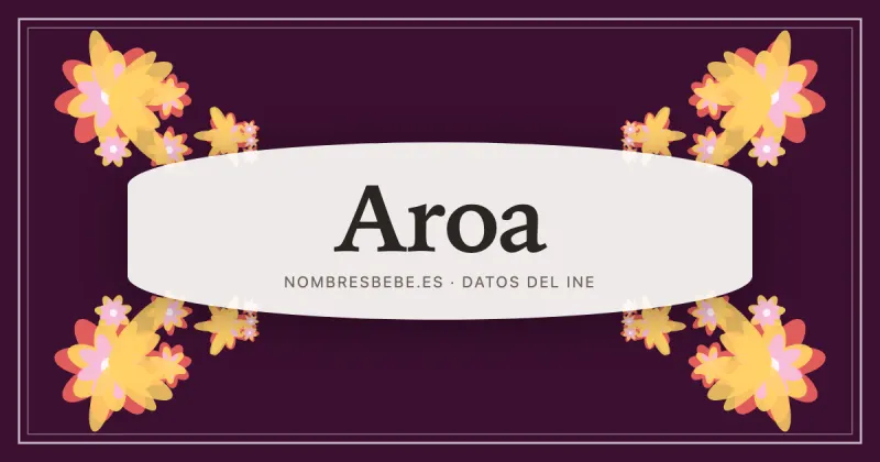 Aroa, en una estampa ornamental de nombresbebe.es