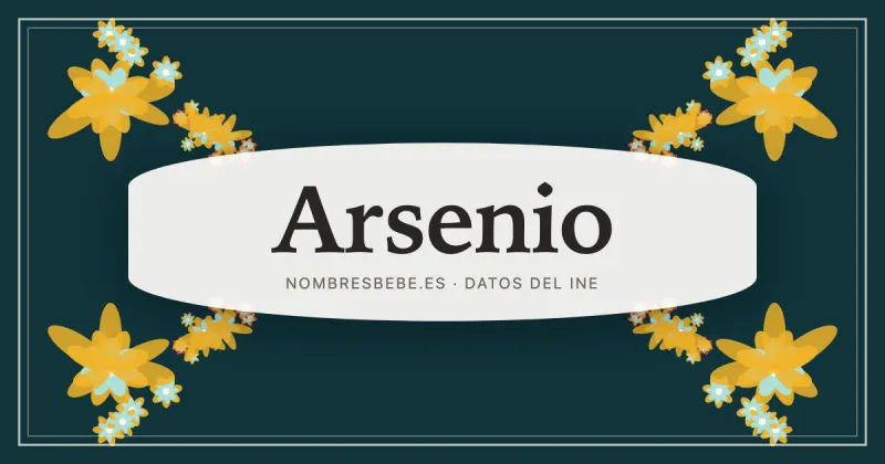 Arsenio, en una estampa ornamental de nombresbebe.es