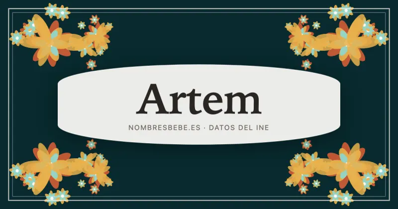 Artem, en una estampa ornamental de nombresbebe.es