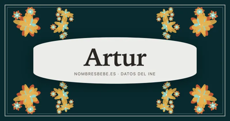 Artur, en una estampa ornamental de nombresbebe.es