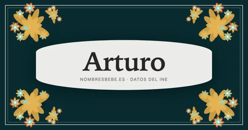 Arturo, en una estampa ornamental de nombresbebe.es