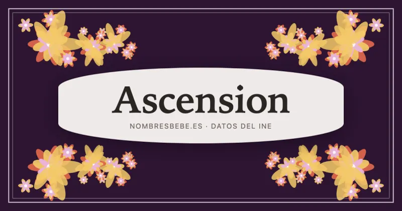Ascension, en una estampa ornamental de nombresbebe.es