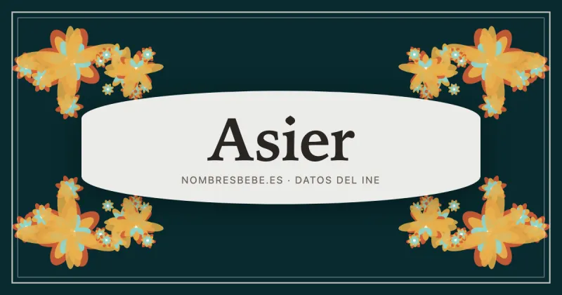 Asier, en una estampa ornamental de nombresbebe.es