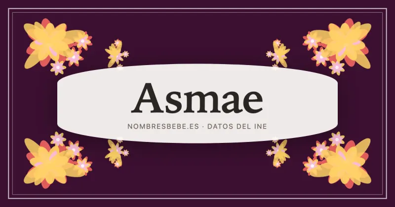 Asmae, en una estampa ornamental de nombresbebe.es