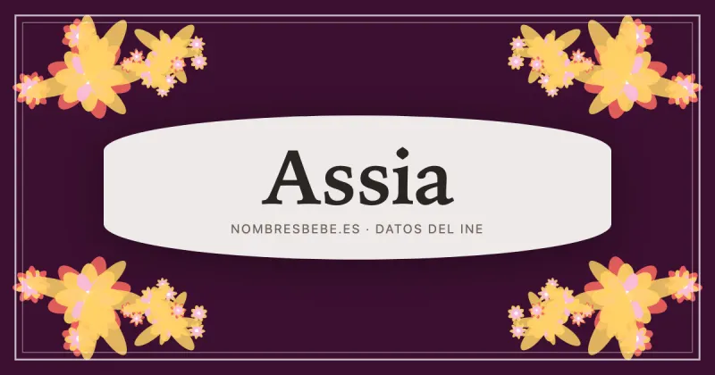 Assia, en una estampa ornamental de nombresbebe.es