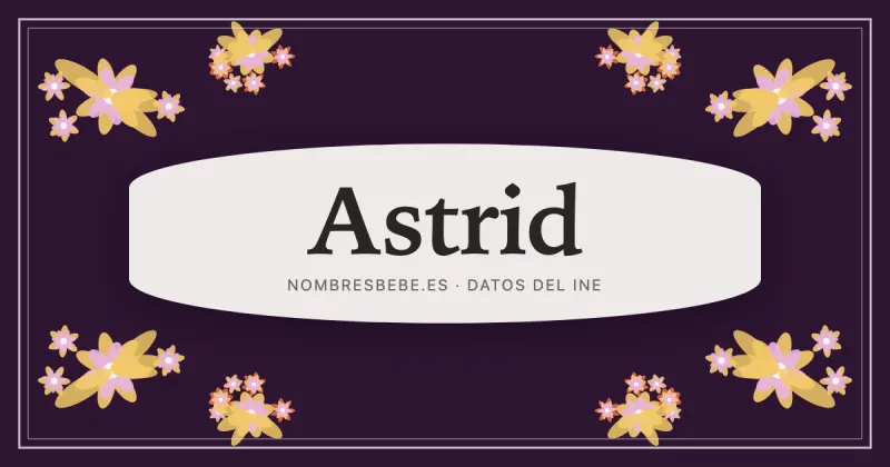 Astrid, en una estampa ornamental de nombresbebe.es