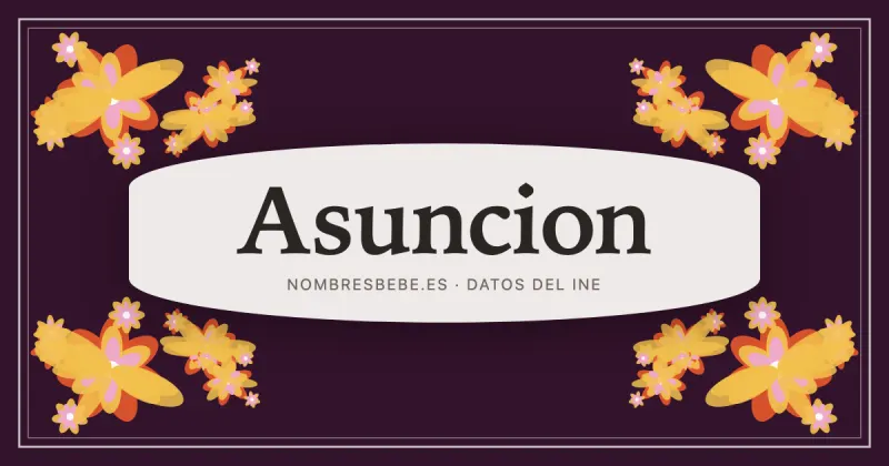 Asuncion, en una estampa ornamental de nombresbebe.es