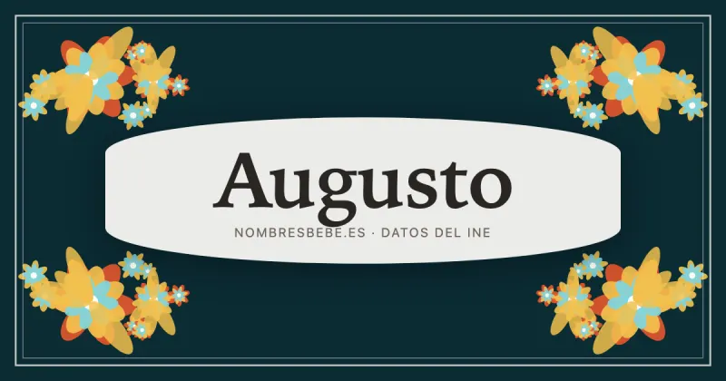 Augusto, en una estampa ornamental de nombresbebe.es