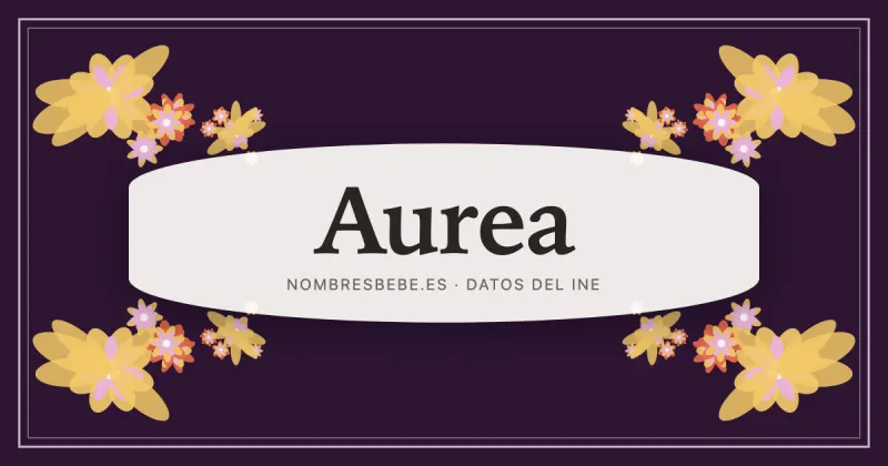 Aurea, en una estampa ornamental de nombresbebe.es
