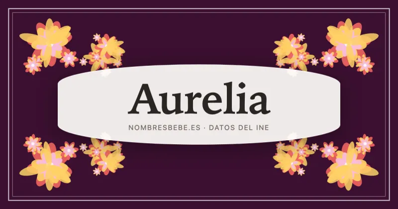 Aurelia, en una estampa ornamental de nombresbebe.es
