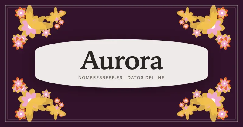 Aurora, en una estampa ornamental de nombresbebe.es