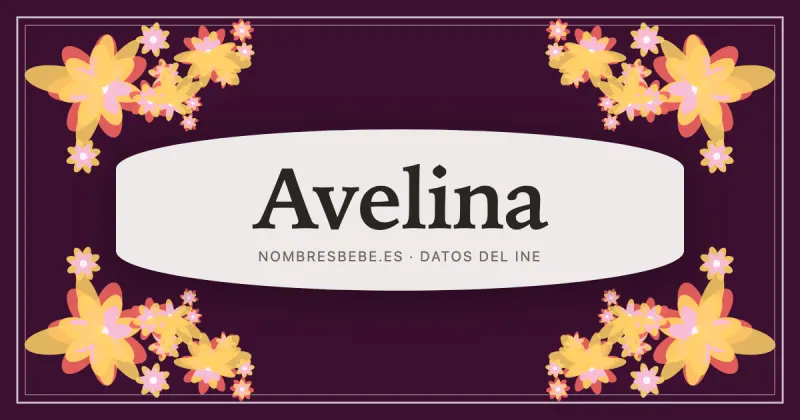 Avelina, en una estampa ornamental de nombresbebe.es
