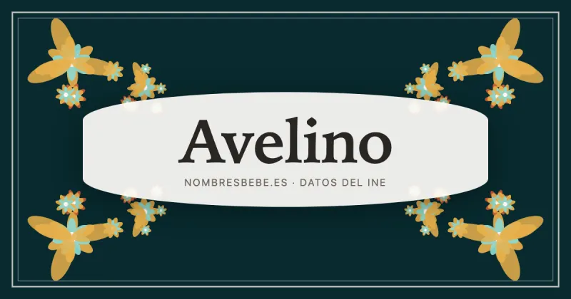 Avelino, en una estampa ornamental de nombresbebe.es