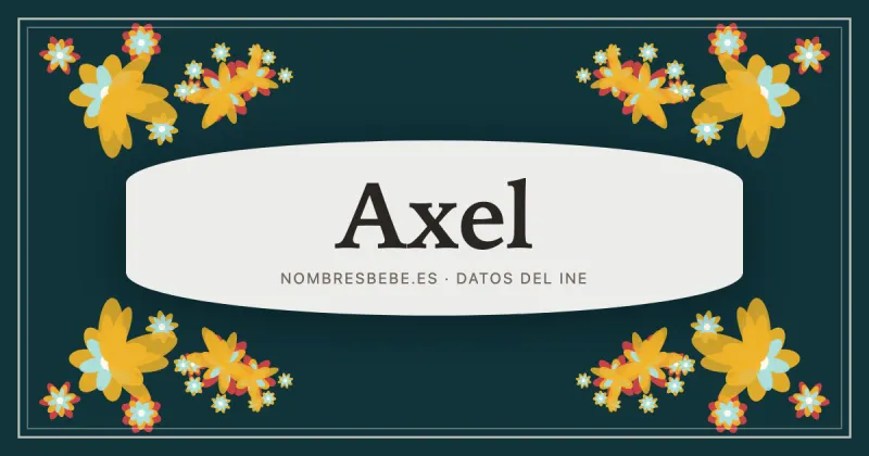 Axel, en una estampa ornamental de nombresbebe.es