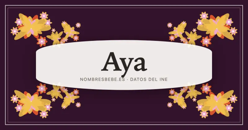 Aya, en una estampa ornamental de nombresbebe.es