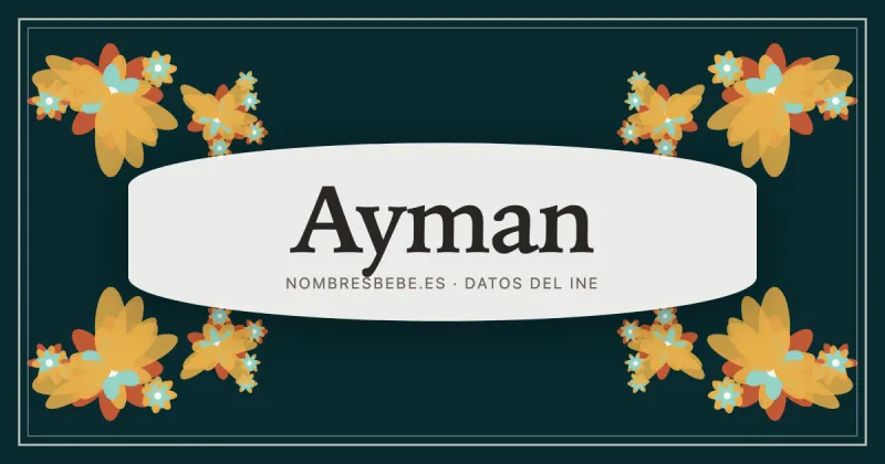 Ayman, en una estampa ornamental de nombresbebe.es