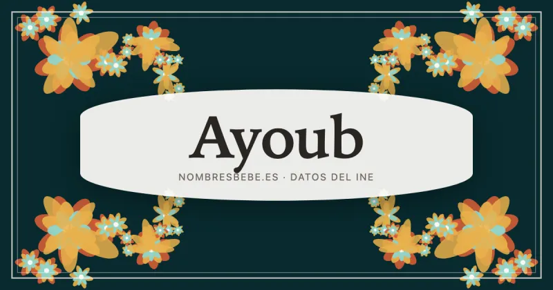 Ayoub, en una estampa ornamental de nombresbebe.es