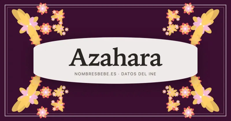 Azahara, en una estampa ornamental de nombresbebe.es