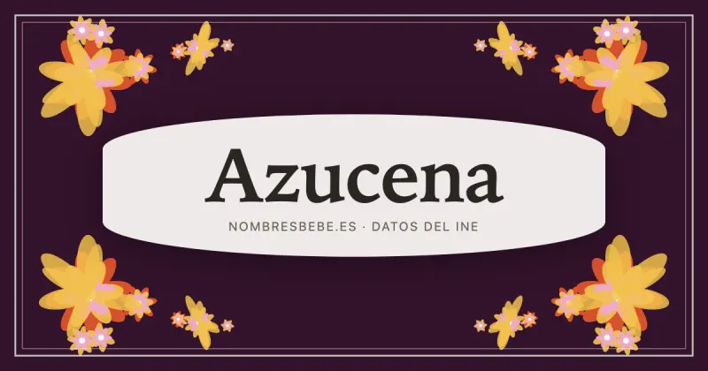Azucena, en una estampa ornamental de nombresbebe.es