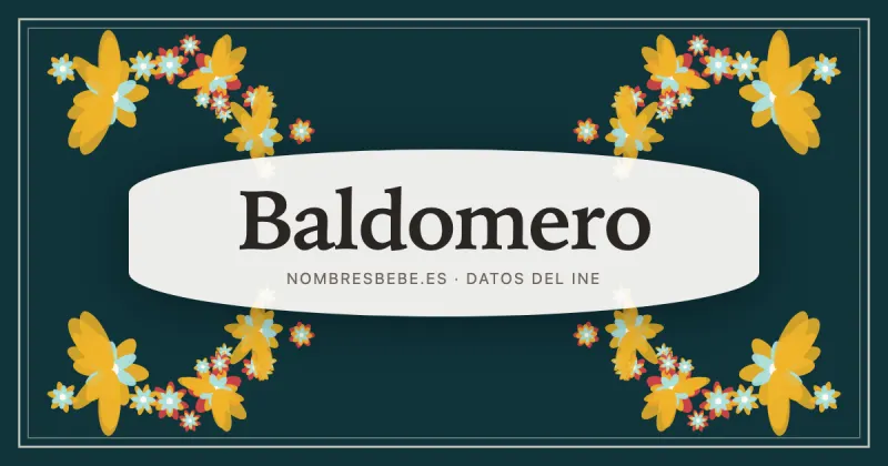 Baldomero, en una estampa ornamental de nombresbebe.es