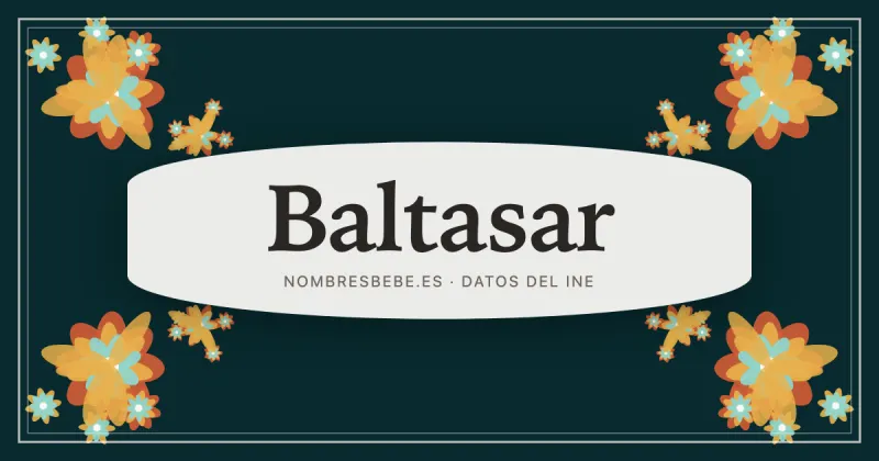 Baltasar, en una estampa ornamental de nombresbebe.es