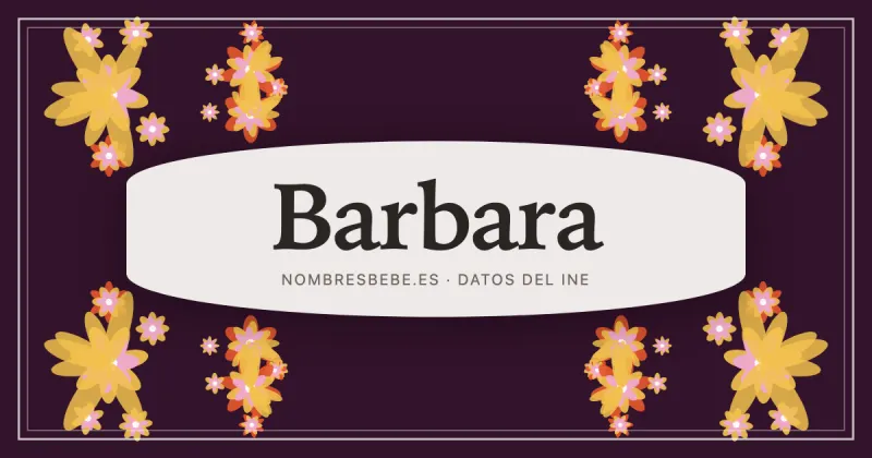 Barbara, en una estampa ornamental de nombresbebe.es