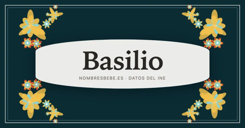 Basilio, en una estampa ornamental de nombresbebe.es